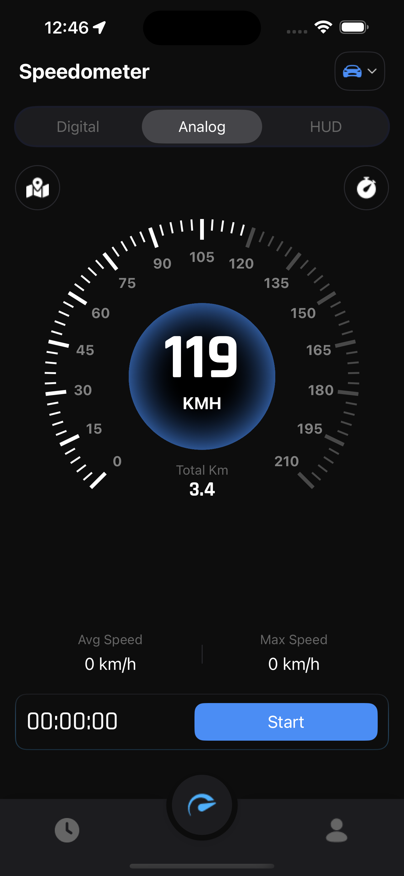 Speedometer : Gps Tracker Mph first screenshot